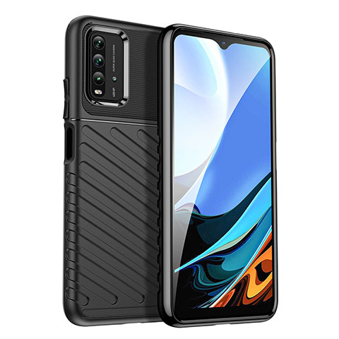 Xiaomi Redmi 9 Power用シリコンケース ソフトタッチラバー ツイル カバー MF1 Xiaomi ブラック