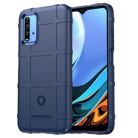 Xiaomi Redmi 9 Power用360度 フルカバー極薄ソフトケース シリコンケース 耐衝撃 全面保護 バンパー J01S Xiaomi ネイビー