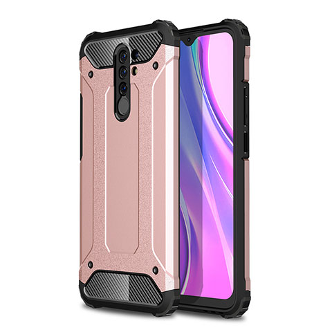 Xiaomi Redmi 9 Prime India用ハイブリットバンパーケース プラスチック 兼シリコーン カバー WL1 Xiaomi ローズゴールド