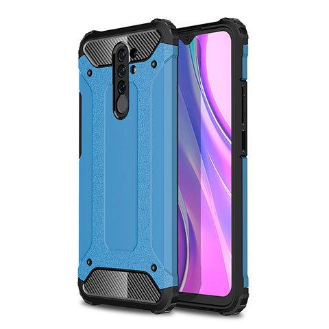 Xiaomi Redmi 9 Prime India用ハイブリットバンパーケース プラスチック 兼シリコーン カバー WL1 Xiaomi ネイビー