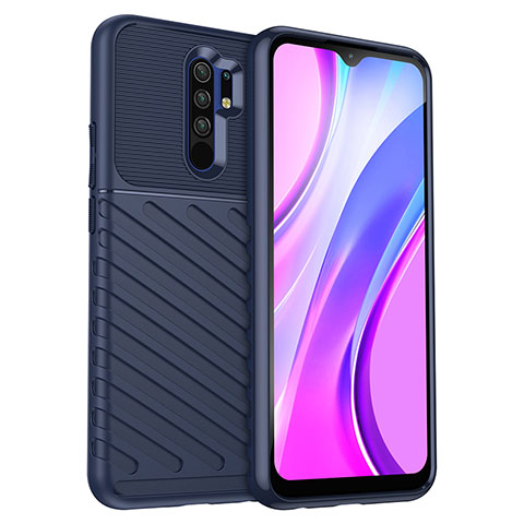 Xiaomi Redmi 9 Prime India用シリコンケース ソフトタッチラバー ツイル カバー MF1 Xiaomi ネイビー