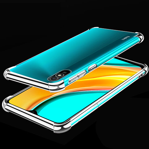 Xiaomi Redmi 9A用極薄ソフトケース シリコンケース 耐衝撃 全面保護 クリア透明 S02 Xiaomi シルバー