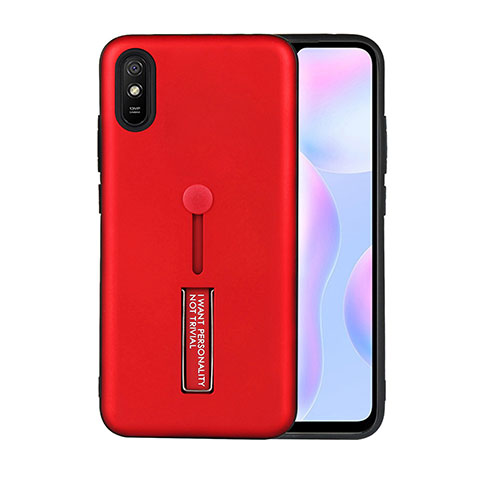 Xiaomi Redmi 9A用ハイブリットバンパーケース スタンド プラスチック 兼シリコーン カバー R05 Xiaomi レッド