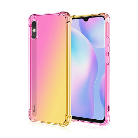 Xiaomi Redmi 9A用極薄ソフトケース シリコンケース 耐衝撃 全面保護 クリア透明 S01 Xiaomi イエロー