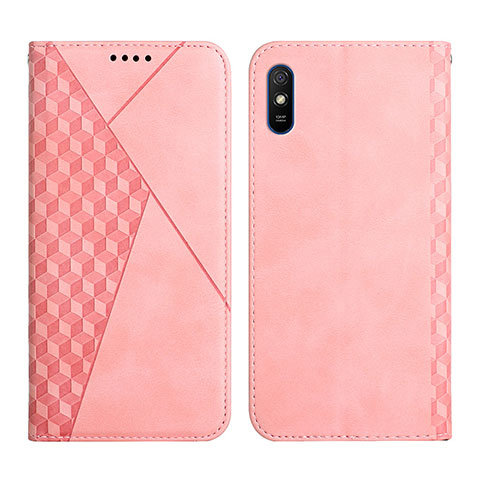 Xiaomi Redmi 9A用手帳型 レザーケース スタンド カバー Y02X Xiaomi ローズゴールド