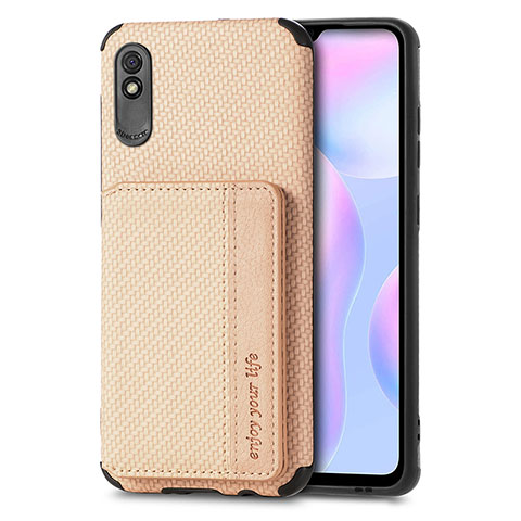 Xiaomi Redmi 9A用極薄ソフトケース シリコンケース 耐衝撃 全面保護 マグネット式 バンパー S02D Xiaomi ゴールド