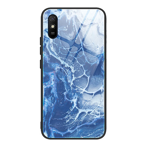 Xiaomi Redmi 9A用ハイブリットバンパーケース プラスチック パターン 鏡面 カバー JM1 Xiaomi ミッドナイトネイビー