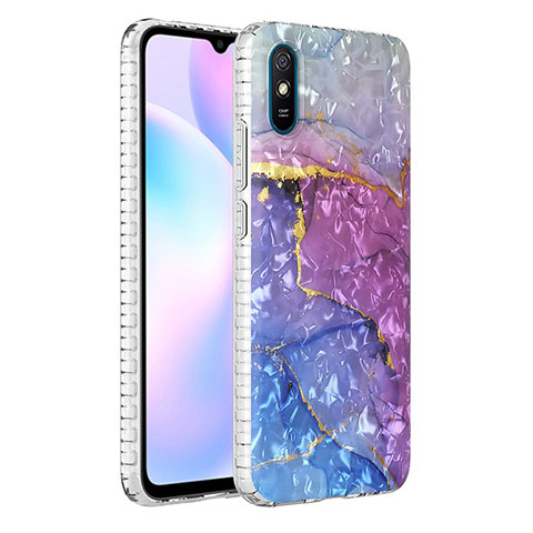 Xiaomi Redmi 9A用シリコンケース ソフトタッチラバー バタフライ パターン カバー Y04B Xiaomi パープル