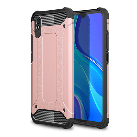 Xiaomi Redmi 9A用ハイブリットバンパーケース プラスチック 兼シリコーン カバー WL1 Xiaomi ローズゴールド