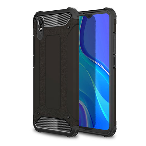 Xiaomi Redmi 9A用ハイブリットバンパーケース プラスチック 兼シリコーン カバー WL1 Xiaomi ブラック