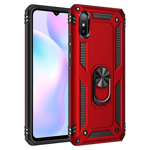 Xiaomi Redmi 9A用ハイブリットバンパーケース プラスチック アンド指輪 マグネット式 MQ3 Xiaomi レッド