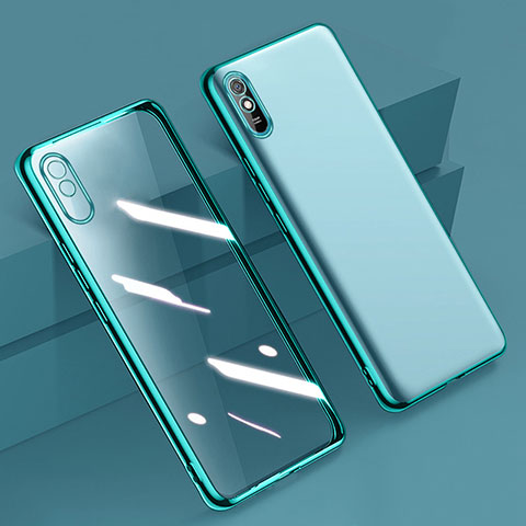 Xiaomi Redmi 9A用極薄ソフトケース シリコンケース 耐衝撃 全面保護 クリア透明 H01 Xiaomi グリーン