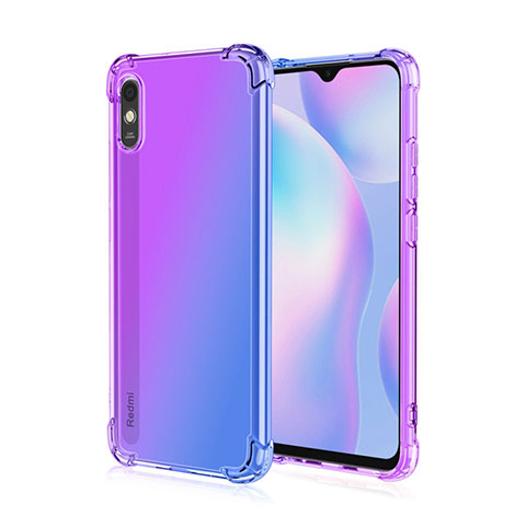 Xiaomi Redmi 9AT用極薄ソフトケース シリコンケース 耐衝撃 全面保護 クリア透明 S01 Xiaomi パープル