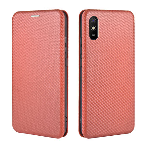 Xiaomi Redmi 9AT用手帳型 レザーケース スタンド カバー L06Z Xiaomi ブラウン