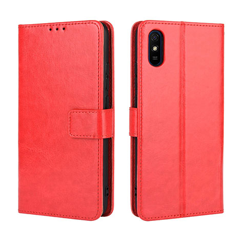 Xiaomi Redmi 9AT用手帳型 レザーケース スタンド カバー BY5 Xiaomi レッド