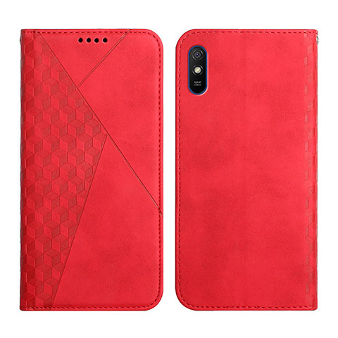 Xiaomi Redmi 9AT用手帳型 レザーケース スタンド カバー Y02X Xiaomi レッド