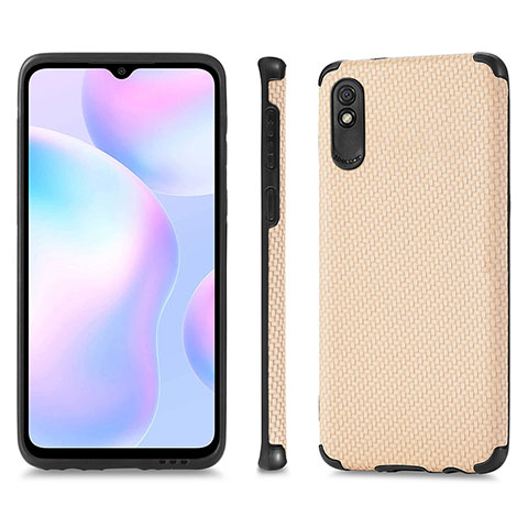 Xiaomi Redmi 9AT用極薄ソフトケース シリコンケース 耐衝撃 全面保護 マグネット式 バンパー S01D Xiaomi ゴールド