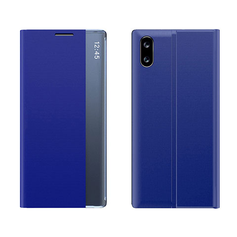 Xiaomi Redmi 9AT用手帳型 レザーケース スタンド カバー Q04H Xiaomi ネイビー