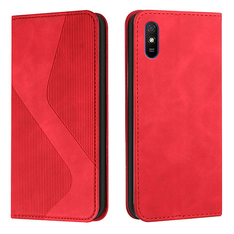 Xiaomi Redmi 9AT用手帳型 レザーケース スタンド カバー H03X Xiaomi レッド