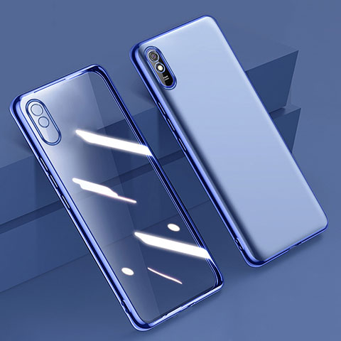 Xiaomi Redmi 9AT用極薄ソフトケース シリコンケース 耐衝撃 全面保護 クリア透明 H01 Xiaomi ネイビー