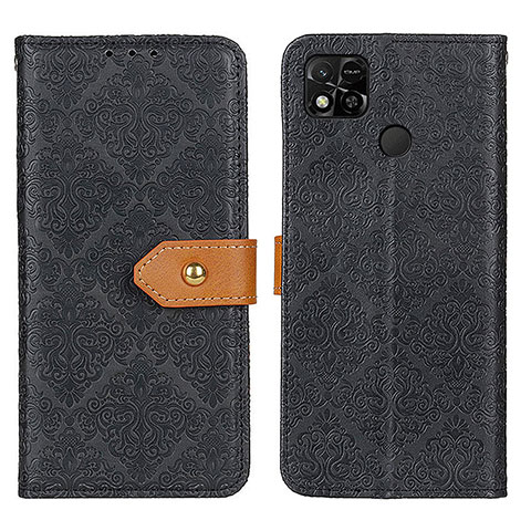 Xiaomi Redmi 9C用手帳型 レザーケース スタンド カバー K05Z Xiaomi ブラック