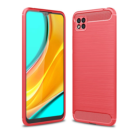 Xiaomi Redmi 9C用シリコンケース ソフトタッチラバー ライン カバー WL1 Xiaomi レッド