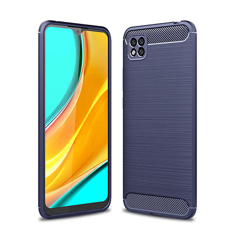 Xiaomi Redmi 9C用シリコンケース ソフトタッチラバー ライン カバー WL1 Xiaomi ネイビー