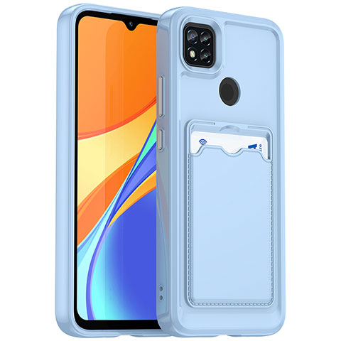 Xiaomi Redmi 9C用360度 フルカバー極薄ソフトケース シリコンケース 耐衝撃 全面保護 バンパー HD1 Xiaomi ブルー