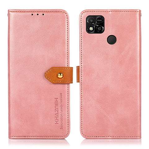 Xiaomi Redmi 9C NFC用手帳型 レザーケース スタンド カバー N07P Xiaomi ピンク