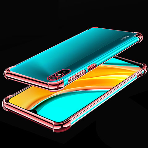 Xiaomi Redmi 9i用極薄ソフトケース シリコンケース 耐衝撃 全面保護 クリア透明 S02 Xiaomi ローズゴールド