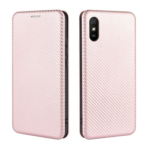 Xiaomi Redmi 9i用手帳型 レザーケース スタンド カバー L06Z Xiaomi ローズゴールド