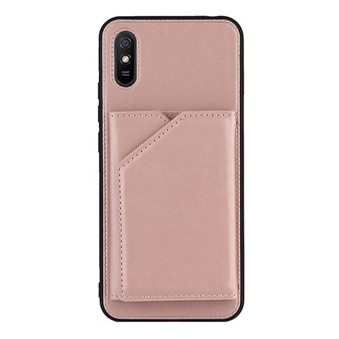 Xiaomi Redmi 9i用ケース 高級感 手触り良いレザー柄 Y01B Xiaomi ローズゴールド