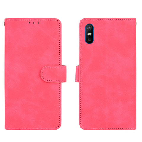 Xiaomi Redmi 9i用手帳型 レザーケース スタンド カバー L03Z Xiaomi ローズレッド