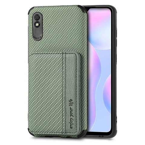 Xiaomi Redmi 9i用極薄ソフトケース シリコンケース 耐衝撃 全面保護 マグネット式 バンパー S02D Xiaomi グリーン