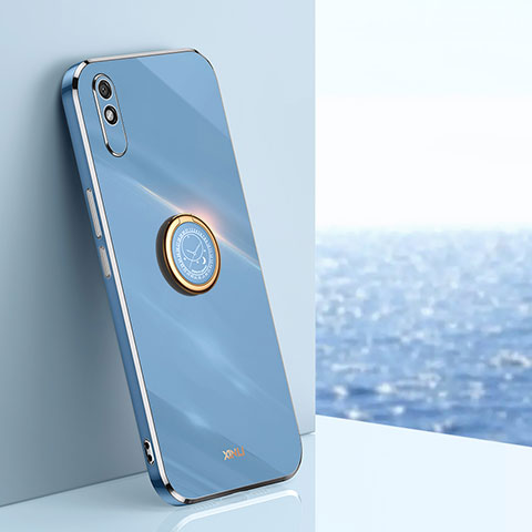 Xiaomi Redmi 9i用極薄ソフトケース シリコンケース 耐衝撃 全面保護 アンド指輪 マグネット式 バンパー XL1 Xiaomi ネイビー