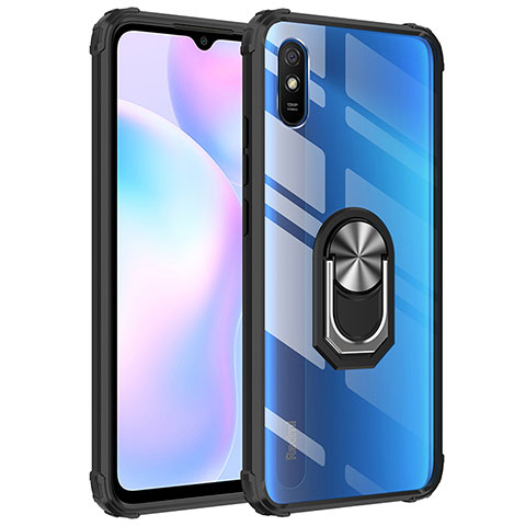 Xiaomi Redmi 9i用ハイブリットバンパーケース プラスチック アンド指輪 マグネット式 MQ2 Xiaomi シルバー・ブラック