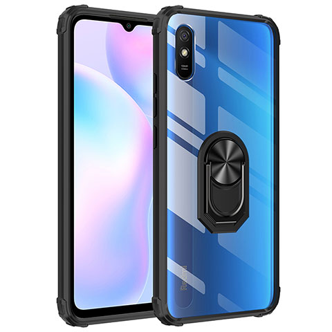 Xiaomi Redmi 9i用ハイブリットバンパーケース プラスチック アンド指輪 マグネット式 MQ2 Xiaomi ブラック