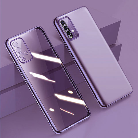 Xiaomi Redmi 9T 4G用極薄ソフトケース シリコンケース 耐衝撃 全面保護 クリア透明 H01 Xiaomi パープル