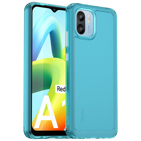 Xiaomi Redmi A1用ハイブリットバンパーケース クリア透明 プラスチック カバー J02S Xiaomi ネイビー