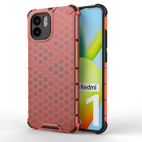 Xiaomi Redmi A2用360度 フルカバー ハイブリットバンパーケース クリア透明 プラスチック カバー AM1 Xiaomi レッド