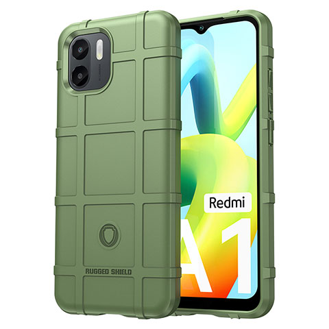 Xiaomi Redmi A2用360度 フルカバー極薄ソフトケース シリコンケース 耐衝撃 全面保護 バンパー J01S Xiaomi グリーン