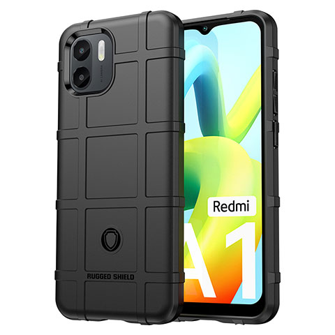 Xiaomi Redmi A2用360度 フルカバー極薄ソフトケース シリコンケース 耐衝撃 全面保護 バンパー J01S Xiaomi ブラック