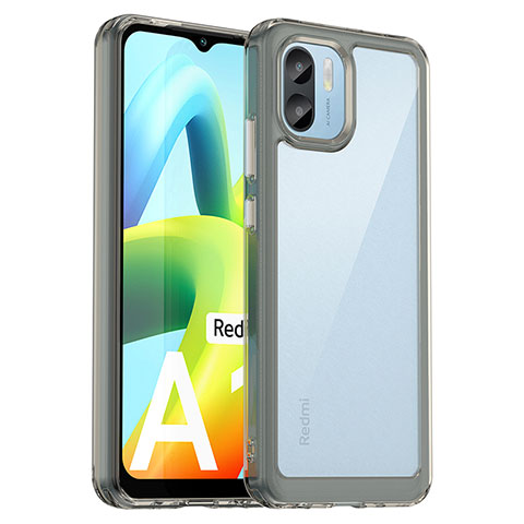 Xiaomi Redmi A2用ハイブリットバンパーケース クリア透明 プラスチック カバー J01S Xiaomi グレー