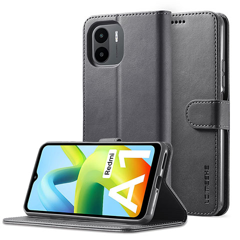 Xiaomi Redmi A2 Plus用手帳型 レザーケース スタンド カバー LC2 Xiaomi ブラック