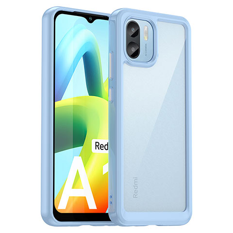 Xiaomi Redmi A2 Plus用ハイブリットバンパーケース クリア透明 プラスチック カバー J01S Xiaomi ブルー