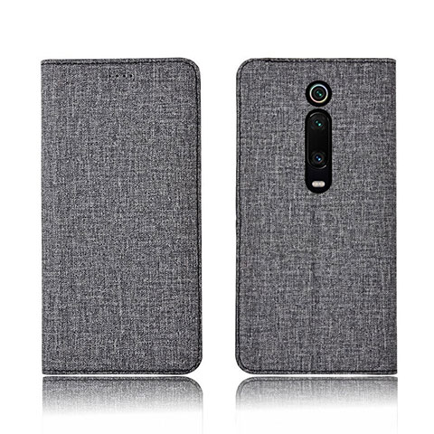 Xiaomi Redmi K20用手帳型 布 スタンド H01 Xiaomi グレー