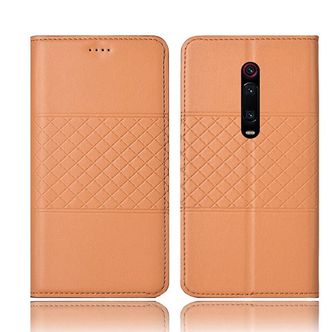 Xiaomi Redmi K20用手帳型 レザーケース スタンド カバー T15 Xiaomi オレンジ