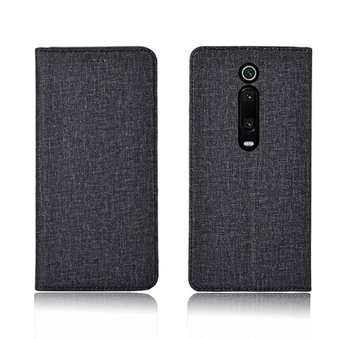 Xiaomi Redmi K20 Pro用手帳型 布 スタンド H01 Xiaomi ブラック