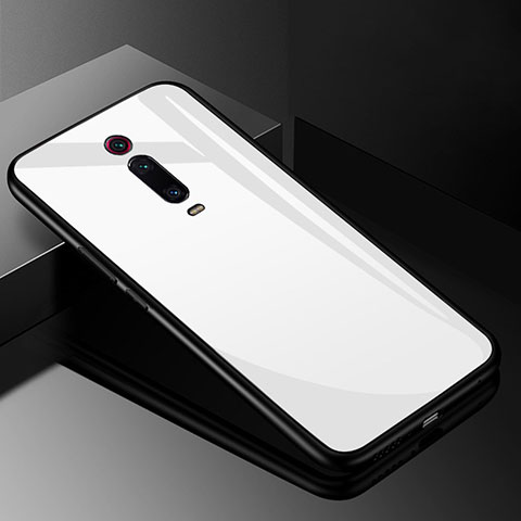 Xiaomi Redmi K20 Pro用ハイブリットバンパーケース プラスチック 鏡面 カバー T03 Xiaomi ホワイト