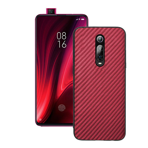 Xiaomi Redmi K20 Pro用シリコンケース ソフトタッチラバー ツイル カバー Y01 Xiaomi レッド